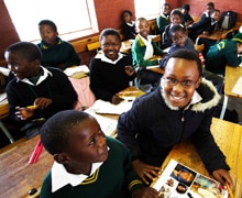 Children in South Africa, one of the countries where more patients now have access to vision care.